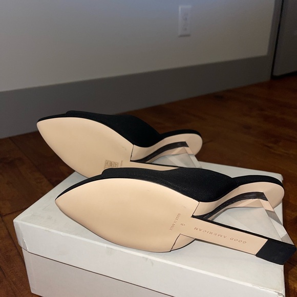 Good American NWT black neoprene clear wedges - Picture 5 of 6